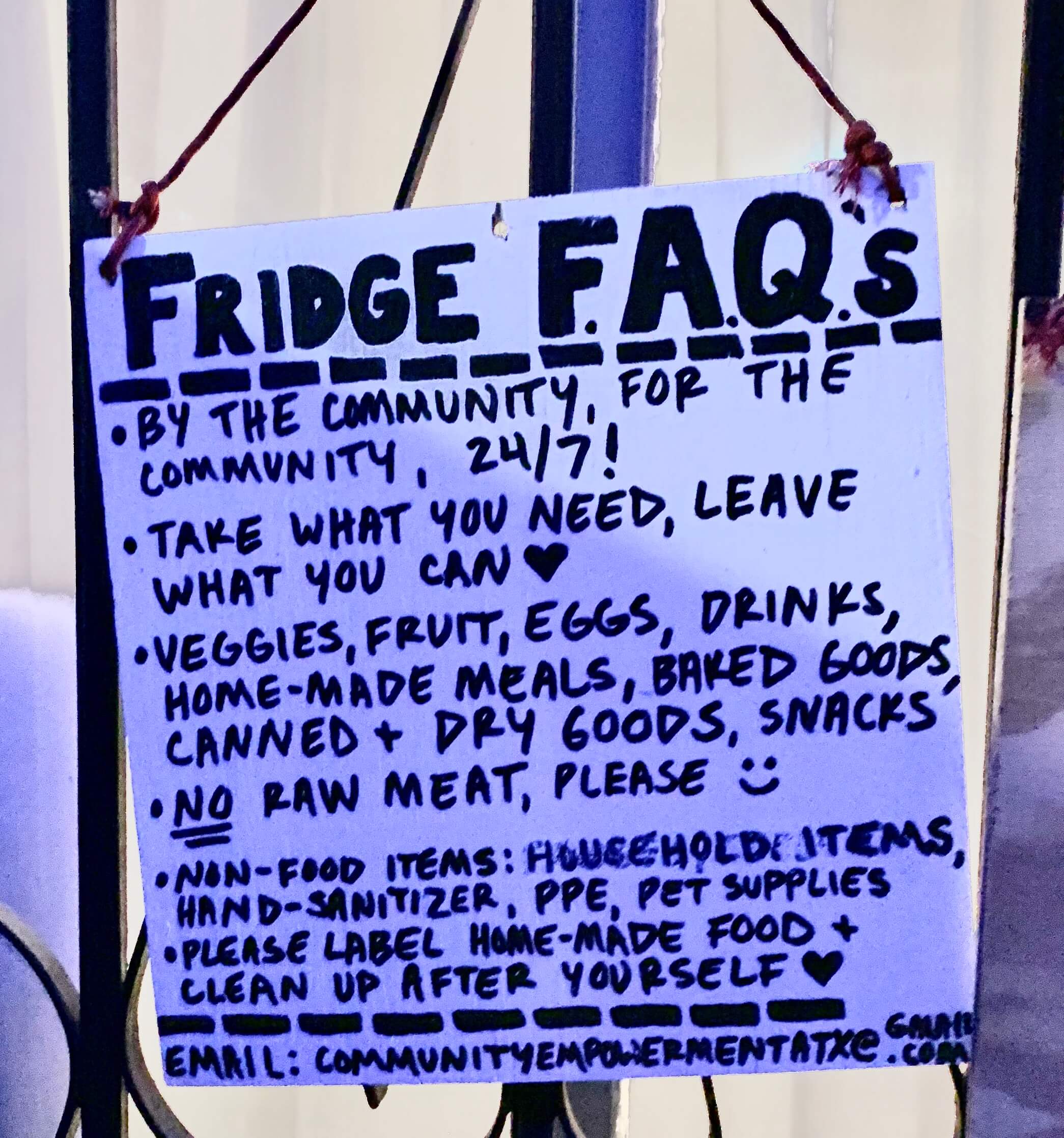 Community Fridge FAQ