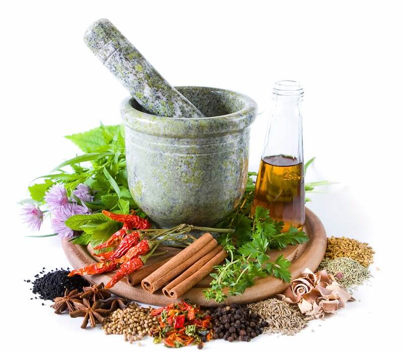 Herbs, spices and morter